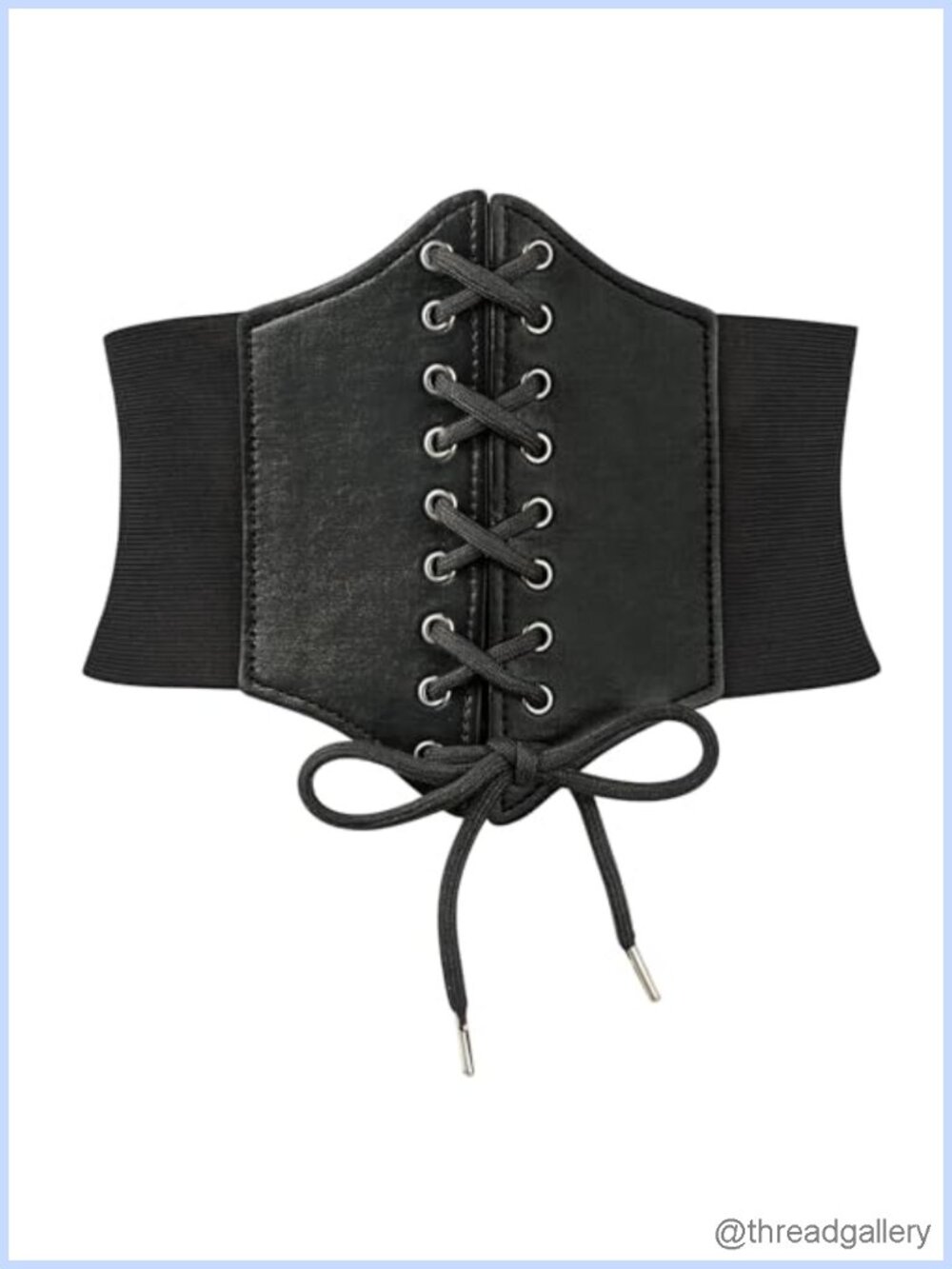 Womens Lace-Up Corset Belt PU Leather Renaissance Pirate Costume Accessory